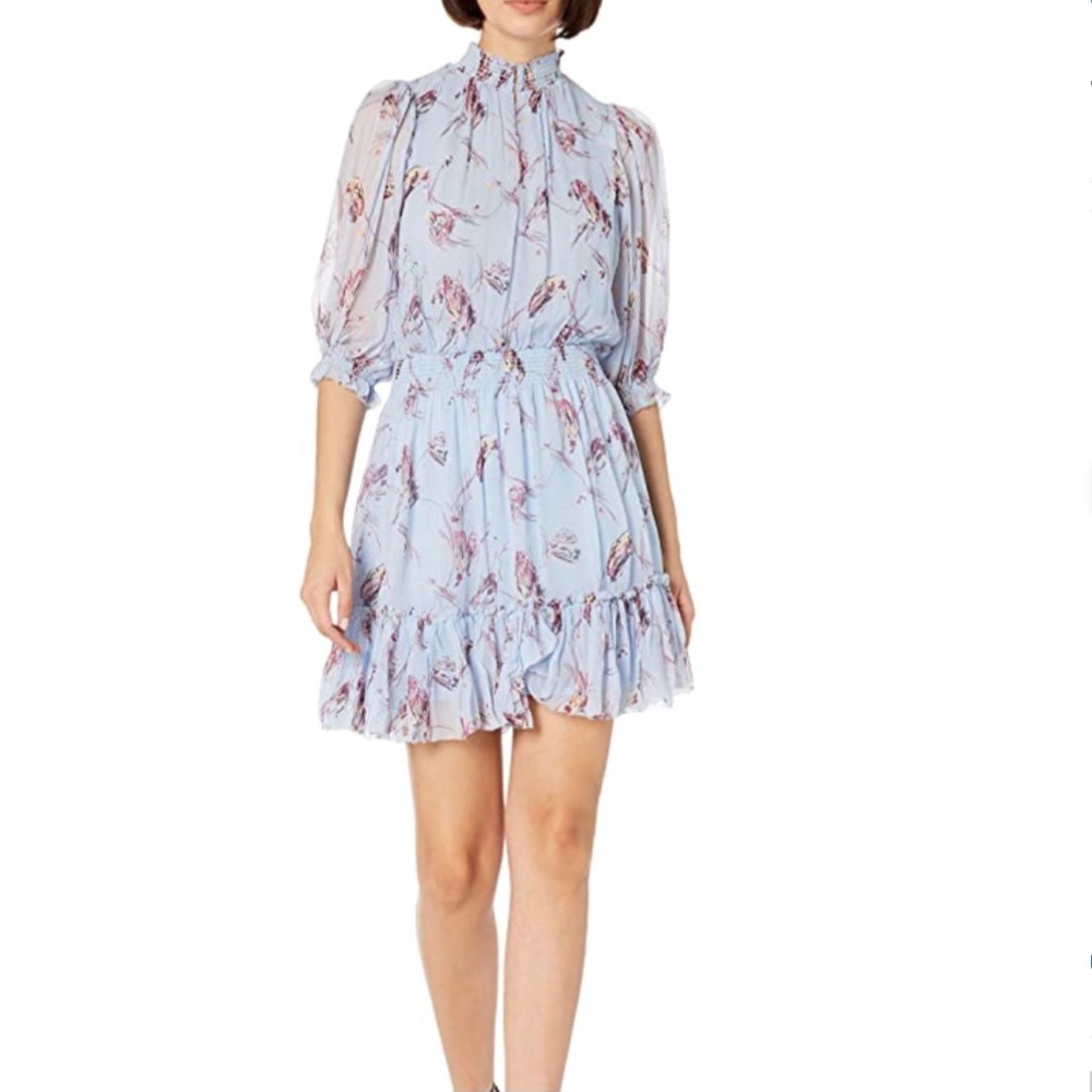 NWT Joie Shima silk dress sky blue